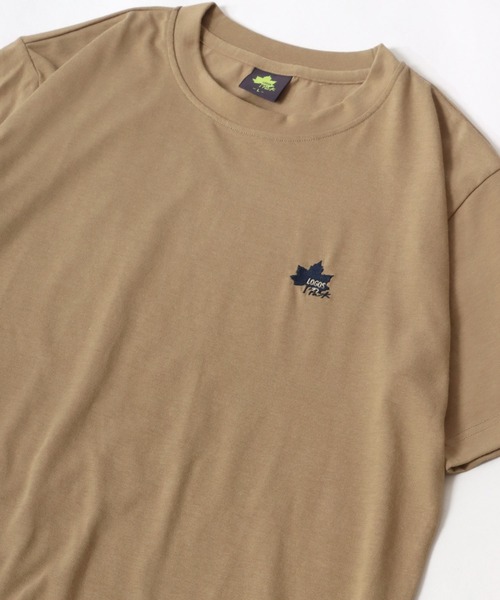 LOGOS(ロゴス)の「LOGOS/ロゴス QUICK DRY クイックドライ ワンポイントロゴ刺繍 半袖Tシャツ レディース メンズ(Tシャツ/カットソー・メンズ・グレー/カーキ/サックスブルー/ベージュ/ネイビー/ホワイト/ベージュ系その他/チャコール/イエロー/オレンジ・M/L/LL)」の4枚目の写真