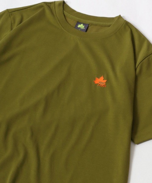 LOGOS(ロゴス)の「LOGOS/ロゴス QUICK DRY クイックドライ ワンポイントロゴ刺繍 半袖Tシャツ レディース メンズ(Tシャツ/カットソー・メンズ・グレー/カーキ/サックスブルー/ベージュ/ネイビー/ホワイト/ベージュ系その他/チャコール/イエロー/オレンジ・M/L/LL)」の6枚目の写真