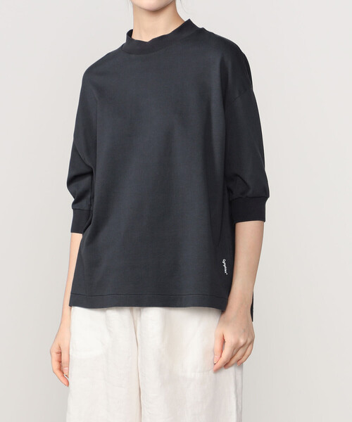 GYMPHLEX（ジムフレックス）の「Gymphlex | 〈別注〉鹿の子 クルーネックTシャツ WOMEN（Tシャツ/カットソー・レディース・レッド/サックスブルー/アイボリー/チャコール・12/14）」の3枚目の写真