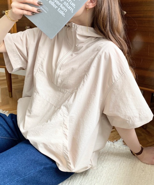 【美品】muse Deuxieme Classe アノラックパーカー　カーキ 美品】muse Deuxieme Classe アノラックパーカー カーキ