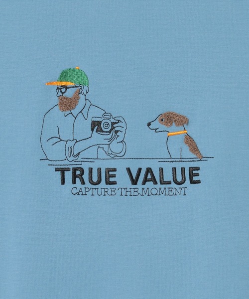 ikka(イッカ)の「カメラマンサガラ刺繍Tシャツ(Tシャツ/カットソー・メンズ・ネイビー/ホワイト/ブルー・S/M/L/XL)」の6枚目の写真