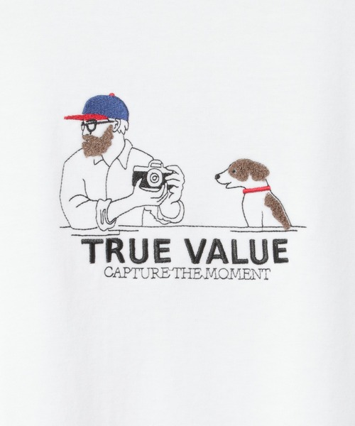 ikka(イッカ)の「カメラマンサガラ刺繍Tシャツ(Tシャツ/カットソー・メンズ・ネイビー/ホワイト/ブルー・S/M/L/XL)」の5枚目の写真