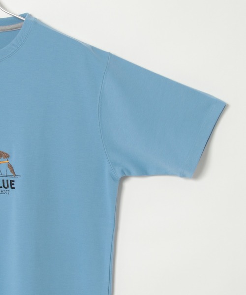 ikka(イッカ)の「カメラマンサガラ刺繍Tシャツ(Tシャツ/カットソー・メンズ・ネイビー/ホワイト/ブルー・S/M/L/XL)」の8枚目の写真