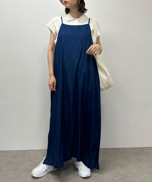 lil nina（リルニーナ）の「lil nina バックリボンキャミワンピース　無地（ワンピース・レディース・チェリーピンク/ネイビー系/ブラック・FREE）」の13枚目の写真