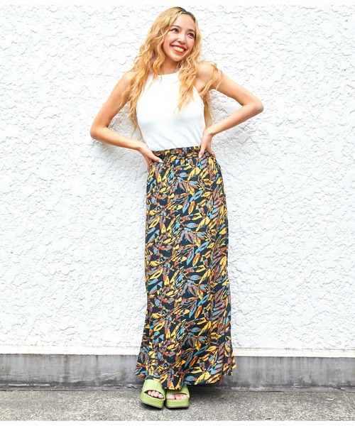 anap mimpi（アナップミンピ）の「2パターンリーフ柄マーメイドスカート 【セットアップ可能】（スカート・レディース・カーキ/ダークグレー・FREE）」の18枚目の写真