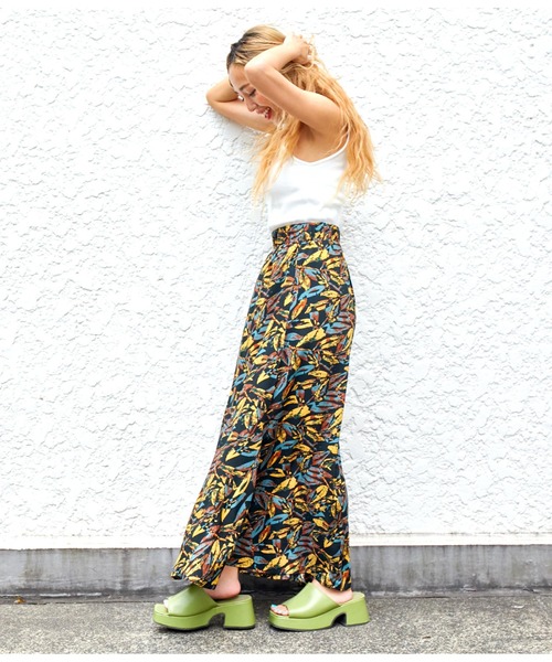 anap mimpi（アナップミンピ）の「2パターンリーフ柄マーメイドスカート 【セットアップ可能】（スカート・レディース・カーキ/ダークグレー・FREE）」の9枚目の写真