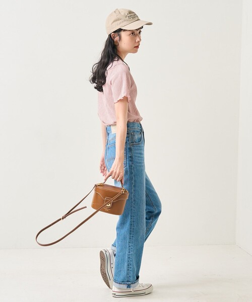 FREAK'S STORE(フリークスストア)の「ワッシャーチェックTシャツ(Tシャツ/カットソー・レディース・ブラック/ブルーグリーン/ピンク・フリ-)」の13枚目の写真