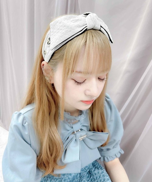 ROJITA（ロジータ）の「BIGリボンキルティングカチューシャ（カチューシャ・レディース・ブラック/ホワイト・FREE）」の10枚目の写真