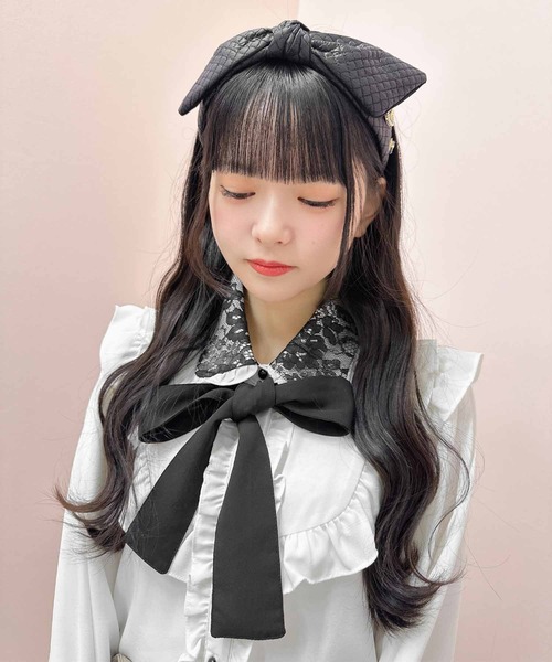 ROJITA（ロジータ）の「BIGリボンキルティングカチューシャ（カチューシャ・レディース・ブラック/ホワイト・FREE）」の19枚目の写真