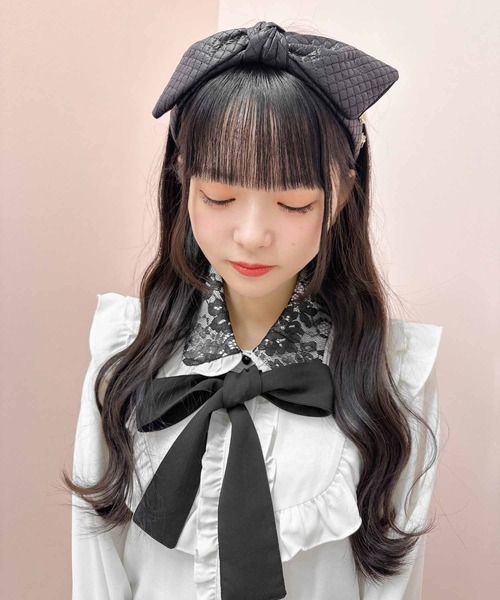 ROJITA（ロジータ）の「BIGリボンキルティングカチューシャ（カチューシャ・レディース・ブラック/ホワイト・FREE）」の20枚目の写真