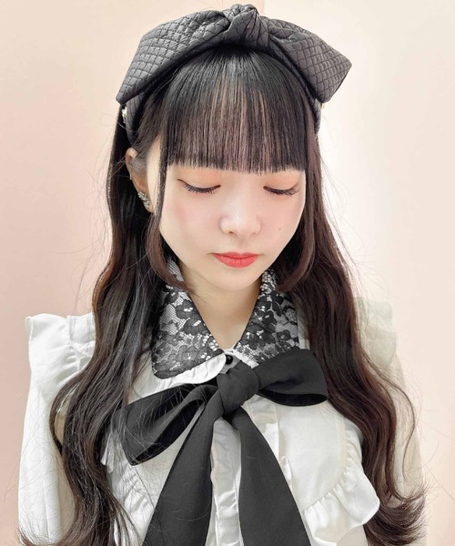 ROJITA（ロジータ）の「BIGリボンキルティングカチューシャ（カチューシャ・レディース・ブラック/ホワイト・FREE）」の21枚目の写真