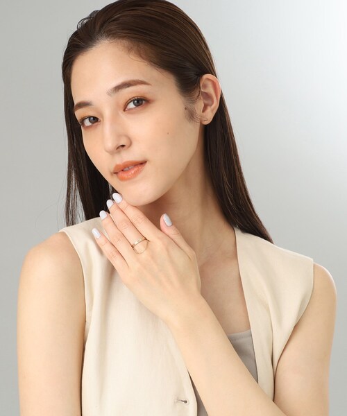 COCOSHNIK(ココシュニック)の「K10コンパクトチェーンドレープ リング(リング・レディース・イエローゴールド・10号/12号/14号)」の6枚目の写真