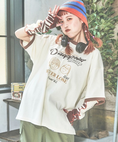 PBLIM(ページボーイリム)の「PBLIM/まんまる子コラボリンガーT(Tシャツ/カットソー・レディース・オフホワイト/ベージュ/イエロー・FREE)」の2枚目の写真