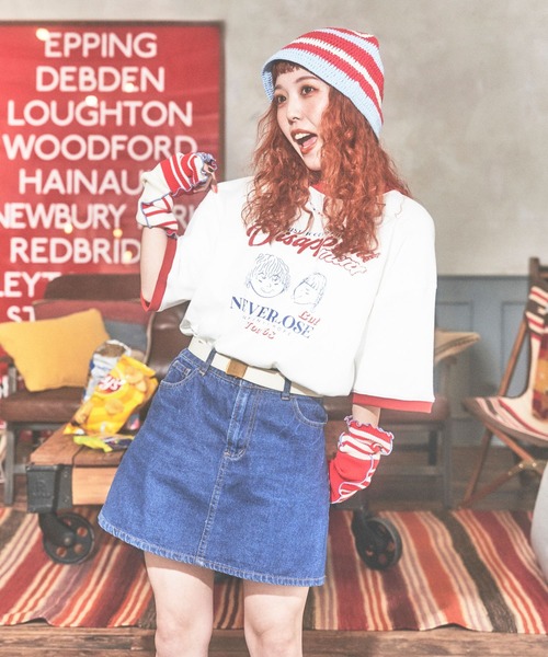PBLIM(ページボーイリム)の「PBLIM/まんまる子コラボリンガーT(Tシャツ/カットソー・レディース・オフホワイト/ベージュ/イエロー・FREE)」の4枚目の写真