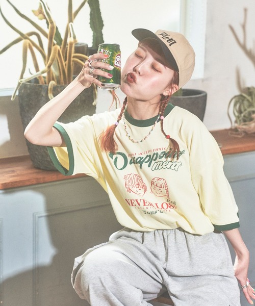 PBLIM(ページボーイリム)の「PBLIM/まんまる子コラボリンガーT(Tシャツ/カットソー・レディース・オフホワイト/ベージュ/イエロー・FREE)」の22枚目の写真