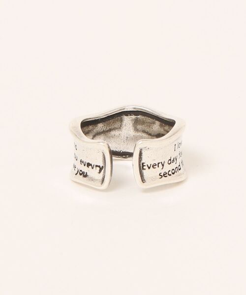 RiNc （リンク）の「【 NOLITA / ノリータ 】スローガン デザイン フォント リング フリーサイズ メッセージ リング 指輪（リング・レディース・シルバー・FREE）」の2枚目の写真