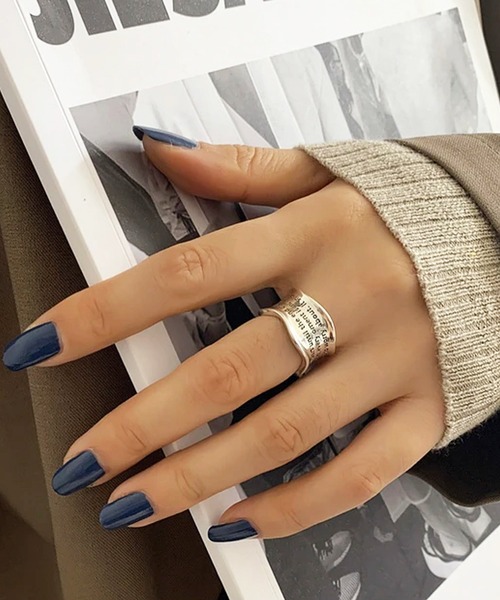 RiNc （リンク）の「【 NOLITA / ノリータ 】スローガン デザイン フォント リング フリーサイズ メッセージ リング 指輪（リング・レディース・シルバー・FREE）」の5枚目の写真