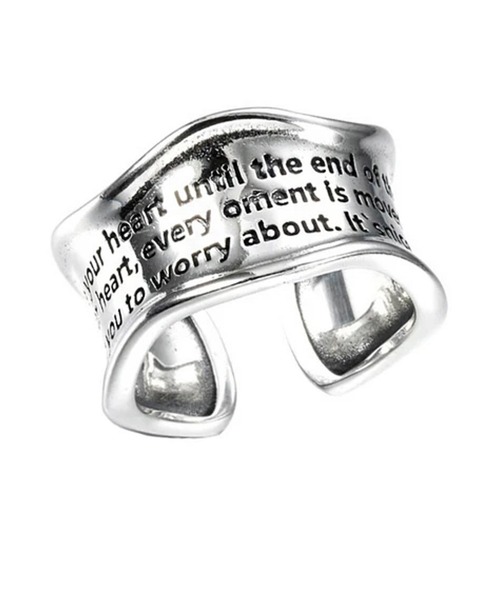 RiNc （リンク）の「【 NOLITA / ノリータ 】スローガン デザイン フォント リング フリーサイズ メッセージ リング 指輪（リング・レディース・シルバー・FREE）」の8枚目の写真