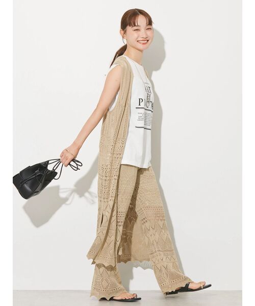 AMERICAN HOLIC(アメリカンホリック)の「ロゴノースリーブカットプルオーバー(Tシャツ/カットソー・レディース・オフホワイト/ネイビー・L/M)」の10枚目の写真