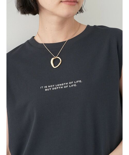 AMERICAN HOLIC(アメリカンホリック)の「ロゴノースリーブカットプルオーバー(Tシャツ/カットソー・レディース・オフホワイト/ネイビー・L/M)」の13枚目の写真