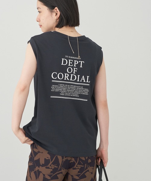 AMERICAN HOLIC(アメリカンホリック)の「ロゴノースリーブカットプルオーバー(Tシャツ/カットソー・レディース・オフホワイト/ネイビー・L/M)」の2枚目の写真