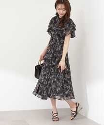 PROPORTION BODY DRESSING | フラワープリントラッフルワンピース(ワンピース)