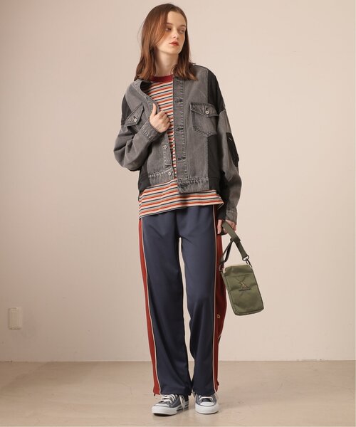 DOUBLE NAME（ダブルネーム）の「パイピングレトロトラックパンツ/ユニ