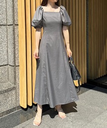 one after another NICE CLAUP | バックレースアップフレアワンピース(ワンピース)