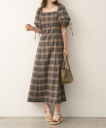 one after another NICE CLAUP | バックレースアップフレアワンピース(ワンピース)