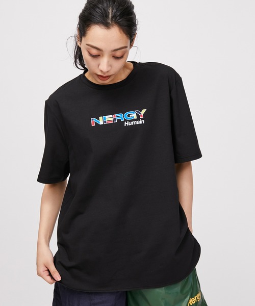 NERGY(ナージー)の「【UV】MONDRIAN ヘムラウンドTシャツ(Tシャツ/カットソー・レディース・ホワイト/ブラック・FREE)」の5枚目の写真