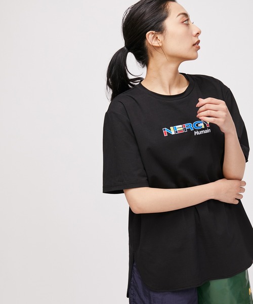NERGY(ナージー)の「【UV】MONDRIAN ヘムラウンドTシャツ(Tシャツ/カットソー・レディース・ホワイト/ブラック・FREE)」の17枚目の写真