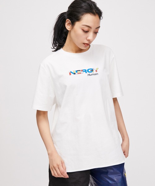 NERGY(ナージー)の「【UV】MONDRIAN ヘムラウンドTシャツ(Tシャツ/カットソー・レディース・ホワイト/ブラック・FREE)」の15枚目の写真