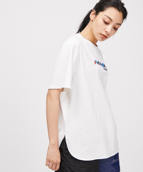 NERGY(ナージー)の「【UV】MONDRIAN ヘムラウンドTシャツ(Tシャツ/カットソー・レディース・ホワイト/ブラック・FREE)」の11枚目の写真