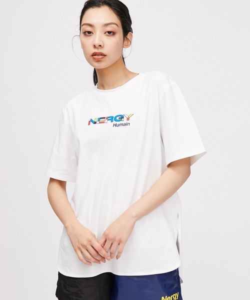 NERGY(ナージー)の「【UV】MONDRIAN ヘムラウンドTシャツ(Tシャツ/カットソー・レディース・ホワイト/ブラック・FREE)」の13枚目の写真