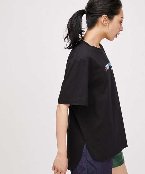 NERGY(ナージー)の「【UV】MONDRIAN ヘムラウンドTシャツ(Tシャツ/カットソー・レディース・ホワイト/ブラック・FREE)」の8枚目の写真