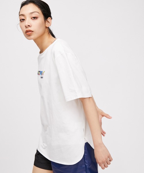 NERGY(ナージー)の「【UV】MONDRIAN ヘムラウンドTシャツ(Tシャツ/カットソー・レディース・ホワイト/ブラック・FREE)」の22枚目の写真