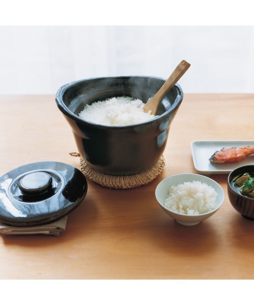 無印良品（ムジルシリョウヒン）の「土釜おこげ　３合炊き　約直径２２×高さ１５ｃｍ（鍋/フライパン・メンズ・ダークブラウン・FREE）」の7枚目の写真