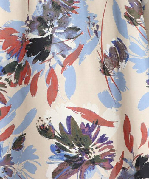 OPAQUE.CLIP(オペークドットクリップ)の「◆ビッグフラワープリントフレアスカート【洗濯機洗い可/イージーケア】(スカート・レディース・ベージュ系その他4/ブルー系5・40/38)」の21枚目の写真