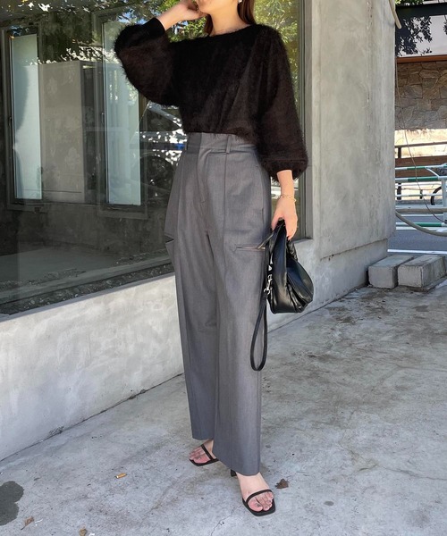 CAPRICIEUX LE'MAGE(カプリシューレマージュ)の「フェザープルオーバー(シャツ/ブラウス・レディース・ホワイト/ブラック・FREE)」の3枚目の写真