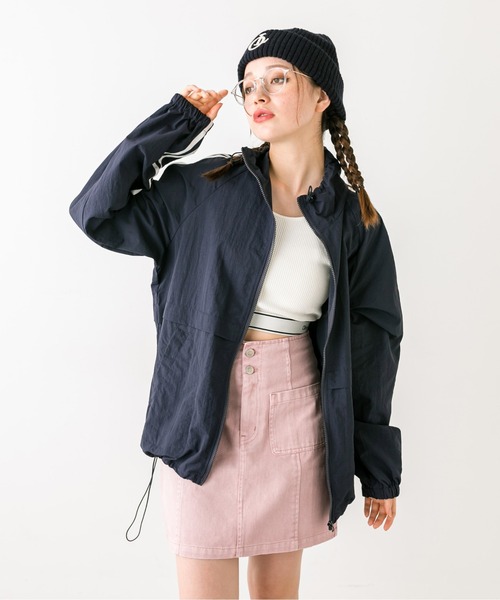 OLIVE des OLIVE（オリーブデオリーブ）の「ラインスリーブシャカシャカブルゾン　1032070070（ブルゾン・レディース・オフホワイト/ネイビー・FREE）」の20枚目の写真