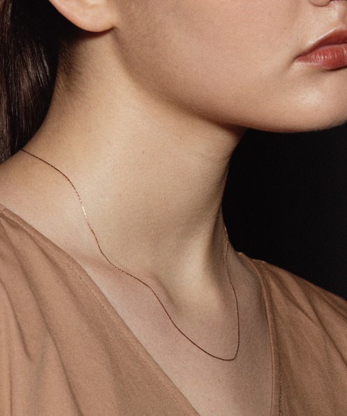 CENE(セネ)の「【CENE】セネ/0.6mmチェーンネックレス/45cm(ネックレス・レディース・ゴールド/シルバー/ピンクゴールド・FREE)」の21枚目の写真