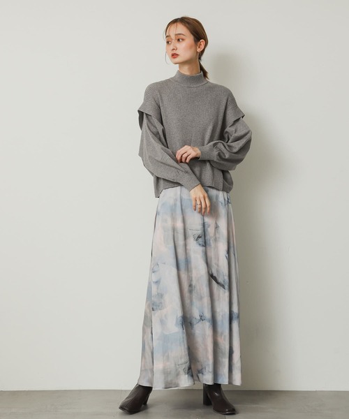 SENSE OF PLACE by URBAN RESEARCH(センスオブプレイスバイアーバンリサーチ)の「サテンナロースカート(スカート・レディース・イエロー/チャコールグレー/ブルー系その他・SMALL/MEDIUM)」の16枚目の写真