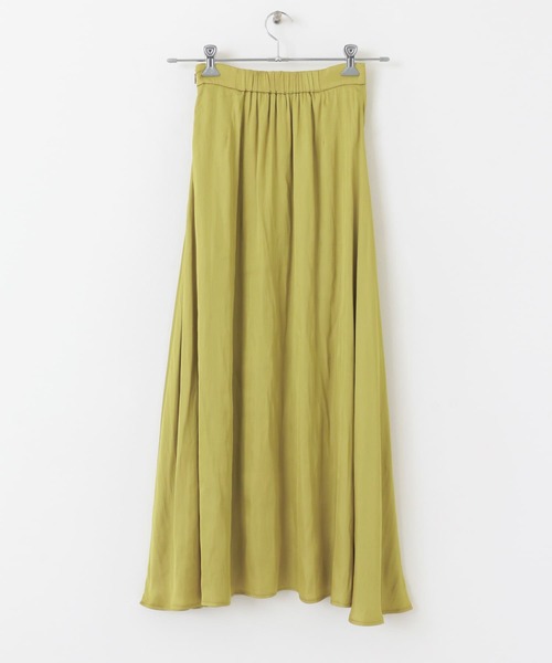 SENSE OF PLACE by URBAN RESEARCH(センスオブプレイスバイアーバンリサーチ)の「サテンナロースカート(スカート・レディース・イエロー/チャコールグレー/ブルー系その他・SMALL/MEDIUM)」の9枚目の写真