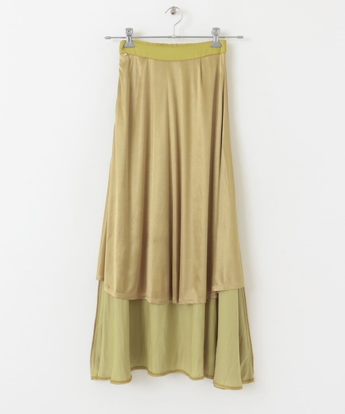SENSE OF PLACE by URBAN RESEARCH(センスオブプレイスバイアーバンリサーチ)の「サテンナロースカート(スカート・レディース・イエロー/チャコールグレー/ブルー系その他・SMALL/MEDIUM)」の10枚目の写真