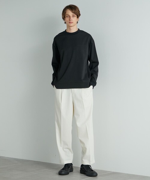 UNITED TOKYO（ユナイテッドトウキョウ）の「60/2 スーピマコットンチノパンツ（チノパンツ・メンズ・ダークグレー/ブラウン/オフホワイト・1/2）」の4枚目の写真