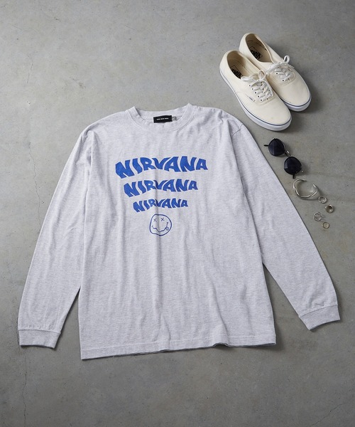 GOOD ROCK SPEED（グッドロックスピード）の「☆【GOOD ROCK SPEED/グッドロックスピード】NIRVANA LONGSLEEVE TEE　23NVN015W（Tシャツ/カットソー・レディース・ホワイト/アッシュ/ブラック・FREE）」の3枚目の写真