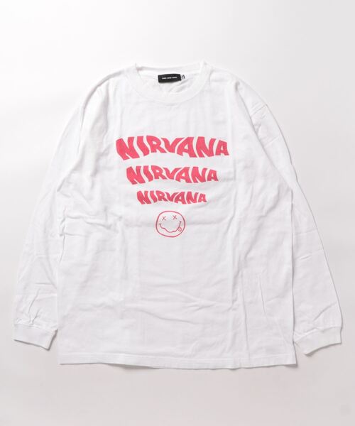 GOOD ROCK SPEED（グッドロックスピード）の「☆【GOOD ROCK SPEED/グッドロックスピード】NIRVANA LONGSLEEVE TEE　23NVN015W（Tシャツ/カットソー・レディース・ホワイト/アッシュ/ブラック・FREE）」の7枚目の写真