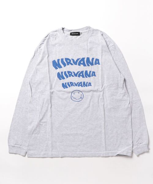 GOOD ROCK SPEED（グッドロックスピード）の「☆【GOOD ROCK SPEED/グッドロックスピード】NIRVANA LONGSLEEVE TEE　23NVN015W（Tシャツ/カットソー・レディース・ホワイト/アッシュ/ブラック・FREE）」の5枚目の写真