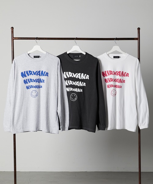 GOOD ROCK SPEED（グッドロックスピード）の「☆【GOOD ROCK SPEED/グッドロックスピード】NIRVANA LONGSLEEVE TEE　23NVN015W（Tシャツ/カットソー・レディース・ホワイト/アッシュ/ブラック・FREE）」の8枚目の写真