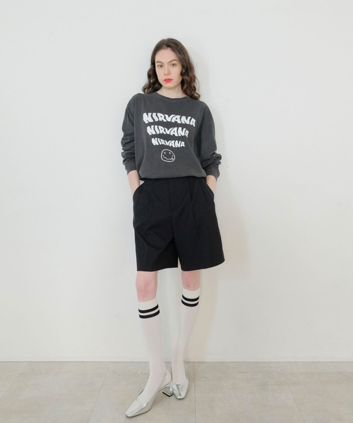 GOOD ROCK SPEED（グッドロックスピード）の「☆【GOOD ROCK SPEED/グッドロックスピード】NIRVANA LONGSLEEVE TEE　23NVN015W（Tシャツ/カットソー・レディース・ホワイト/アッシュ/ブラック・FREE）」の11枚目の写真